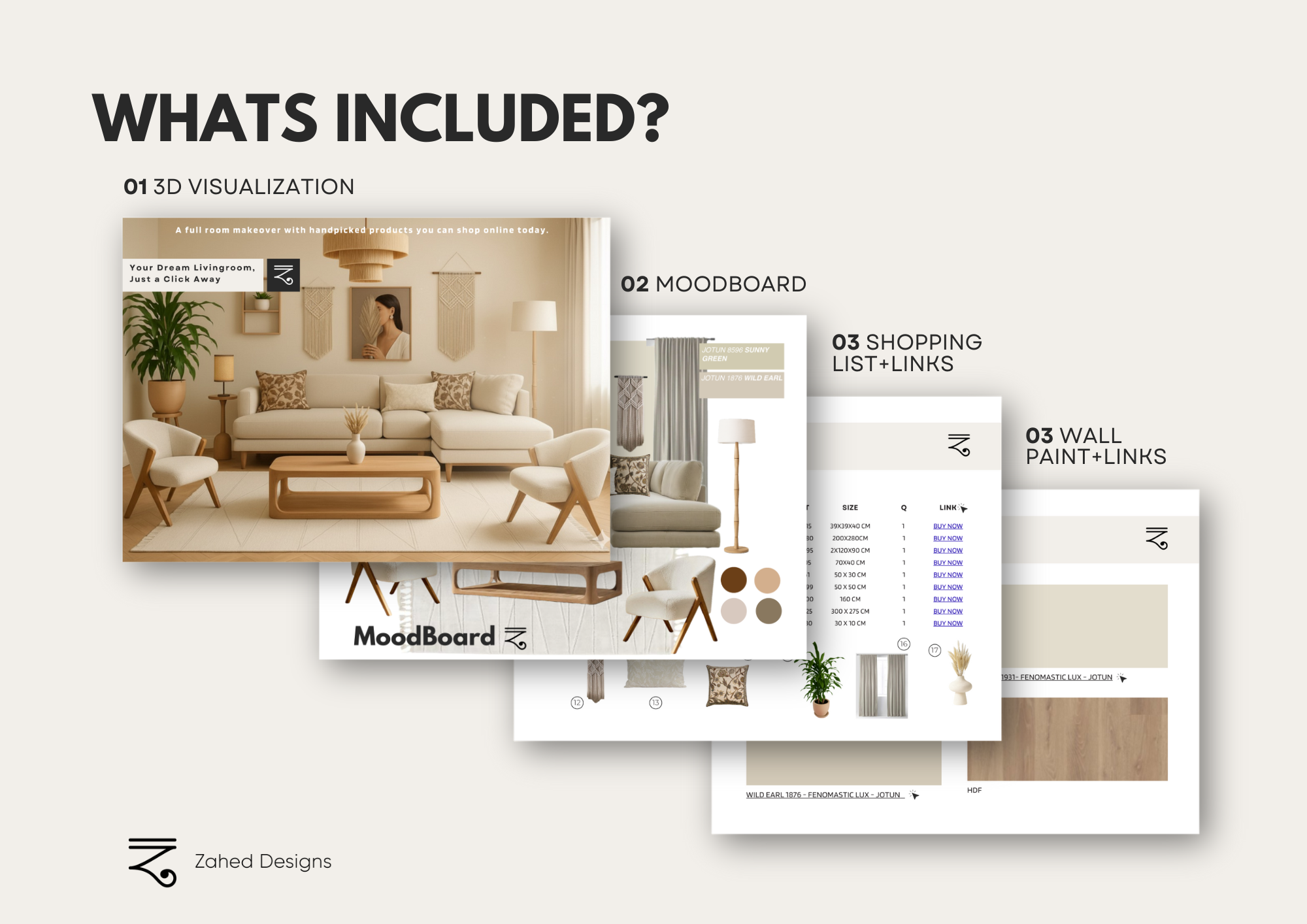 Living room 'Shop the look' package- Scandi-Boho Style