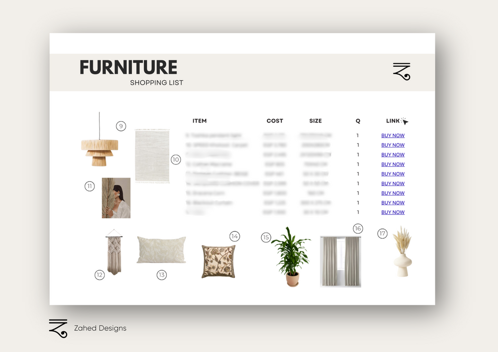 Living room 'Shop the look' package- Scandi-Boho Style