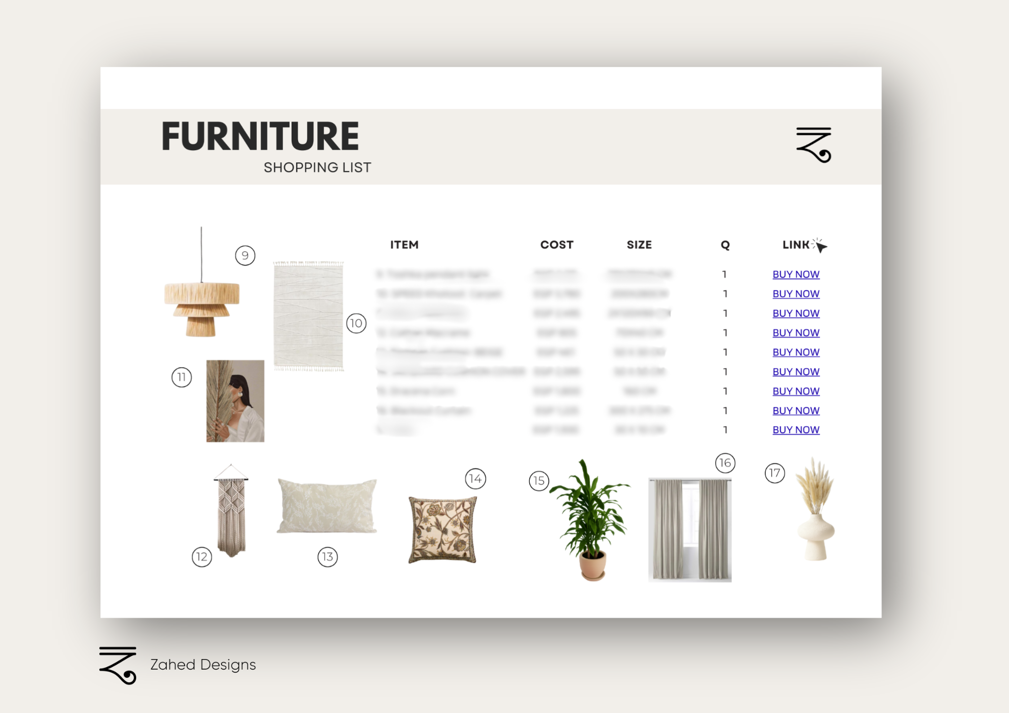 Living room 'Shop the look' package- Scandi-Boho Style