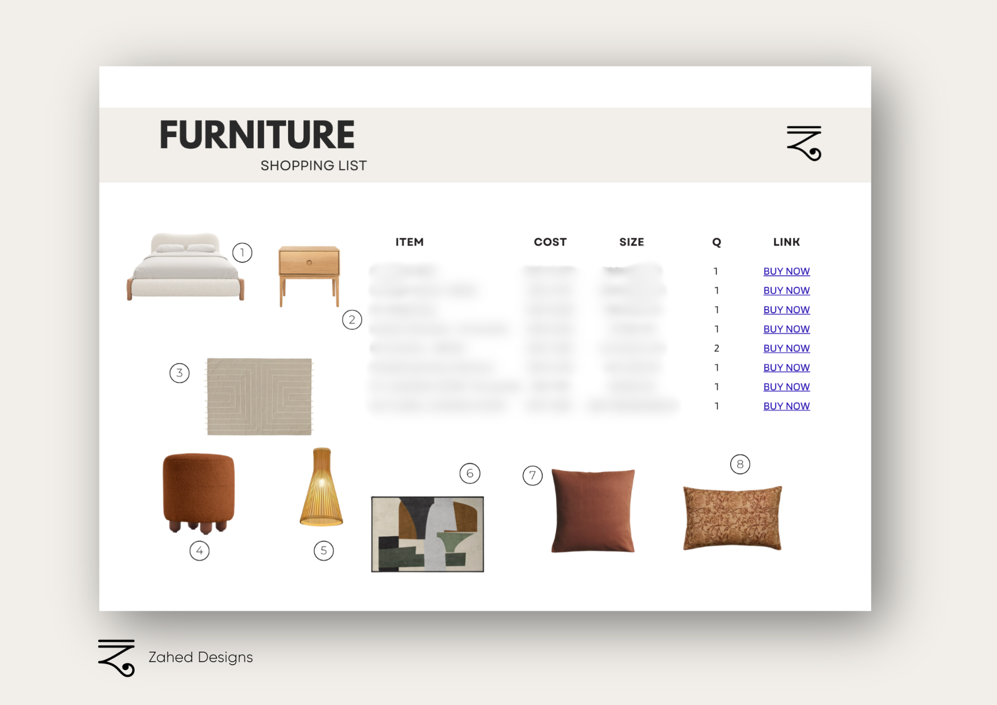 Bedroom 'Shop the look' package- Scandi-Boho Style